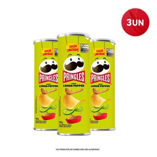 Combo Batata Frita Pringles® Lemon Pepper 105G 3 Unidades em Oferta na Shopee