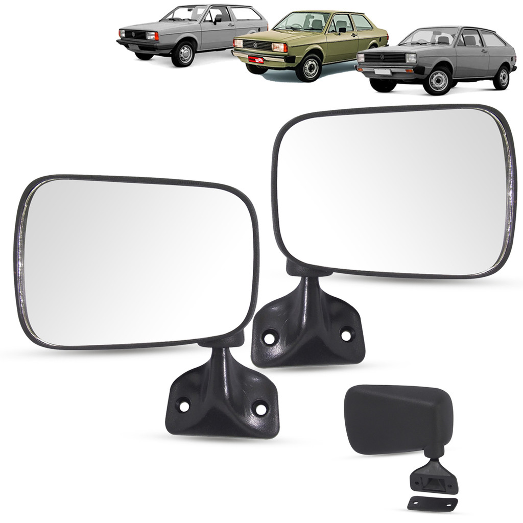 Par de Espelho Retrovisor Externa Volkswagen Gol Voyage Parati Saveiro G1 BX 1980 1981 1982 1983 1984 1985 1986