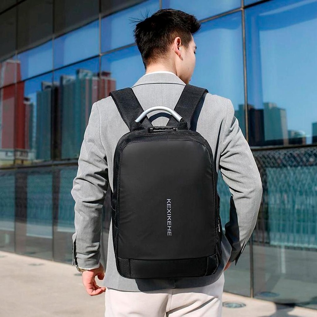 Mochila Antifurto Notebook Laptop Reforçado c/ Segredo USB