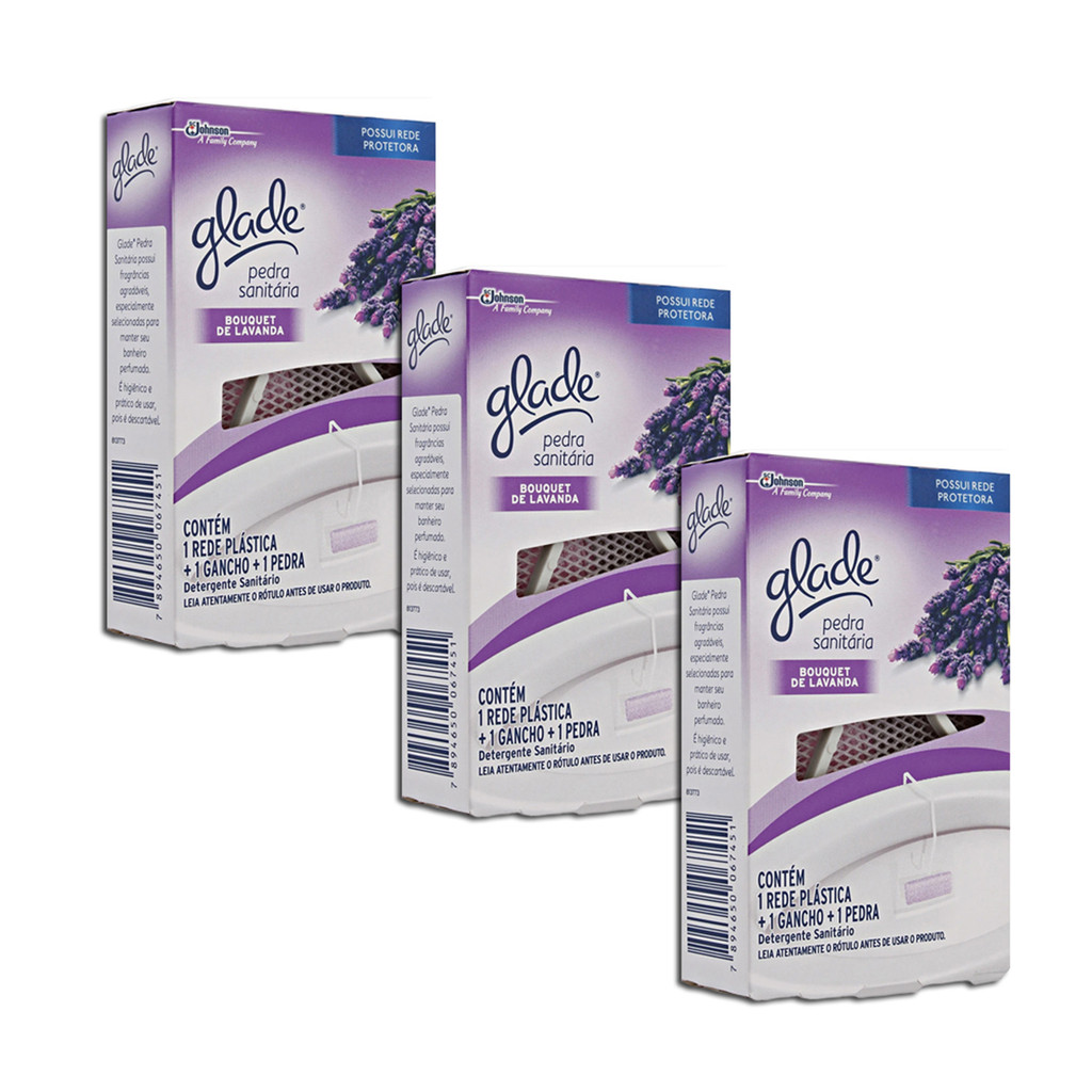Pedra Sanitaria Glade Bouquet De Lavanda Kit 3