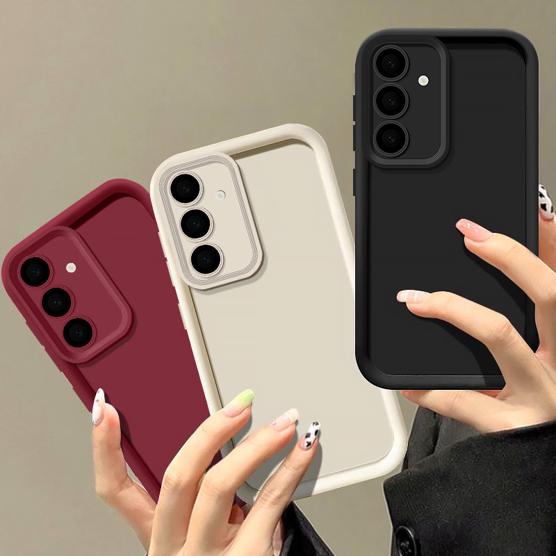 Doce Cor Caso De Telefone Para Samsung S24 S22 S23 Ultra Plus S21 FE A14 A34 A15 A35 A52 A53 A54 5G À Prova De Choque Capa De Silicone Macio
