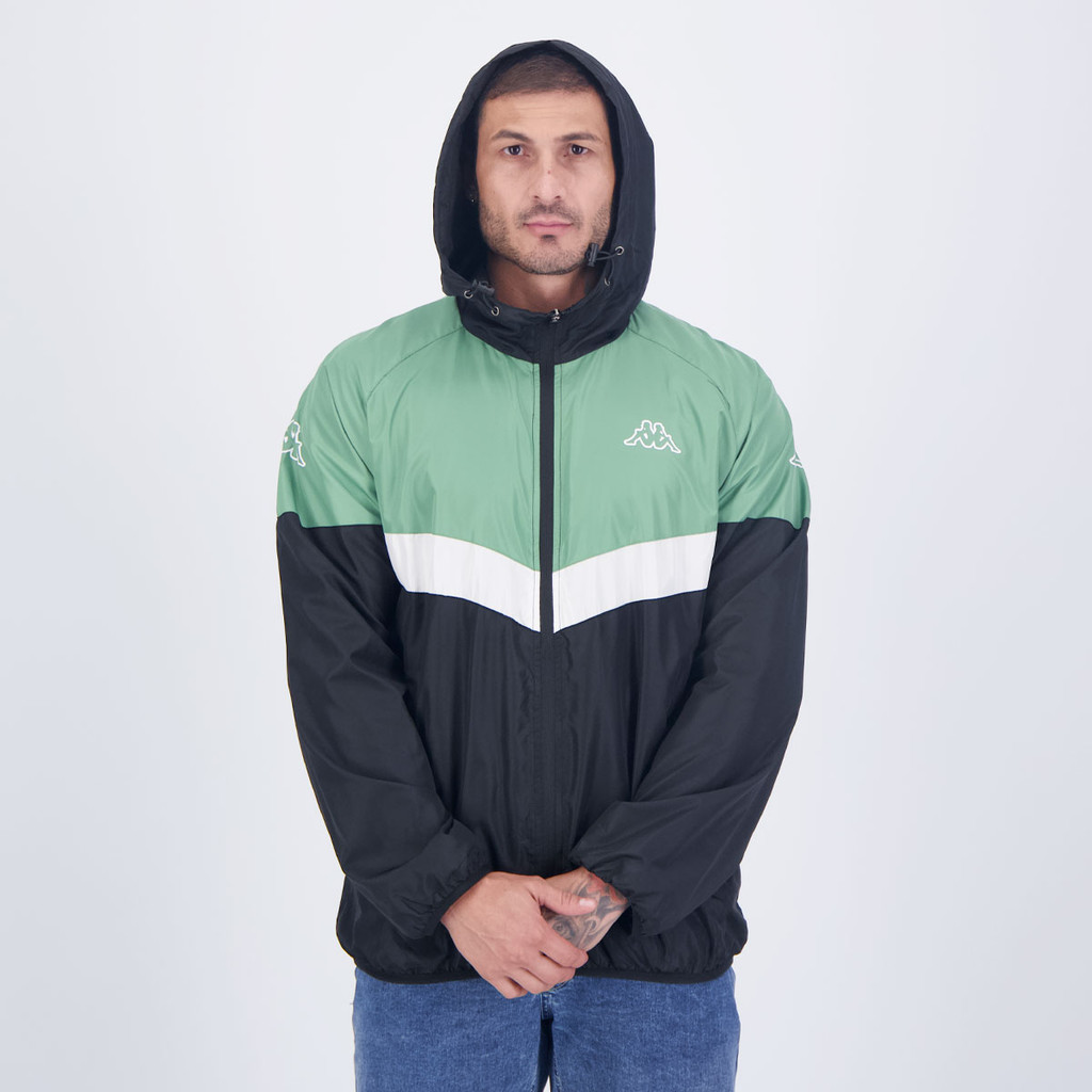 Jaqueta Corta Vento Kappa Sport Logo Verde em Oferta na Shopee