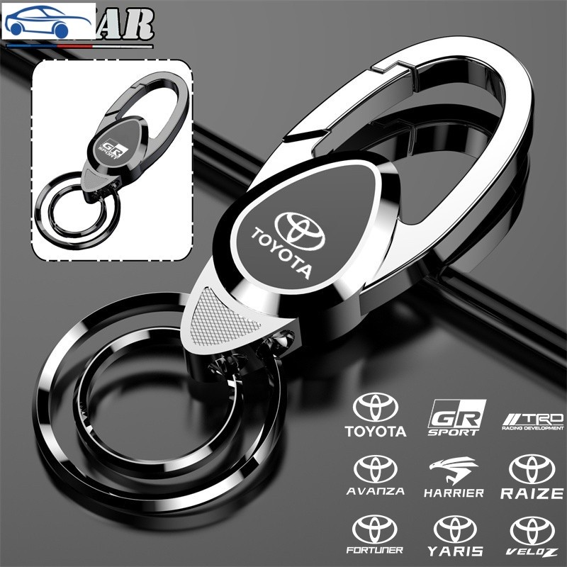 Toyota Metal Car Chaveiro Chaveiro Para Carros Motocicletas Alta Qualidade Laser Pendurado Padrões de Impressão Corolla Cross Hilux SW4 RAV4 Yaris Sedan Hatch Etios 8912
