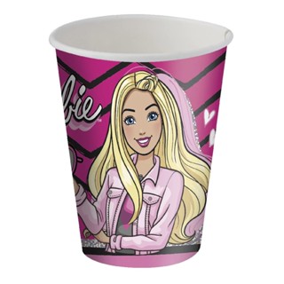 8~32 COPO PAPEL FESTA  BARBIE  200ML FESTCOLOR em Oferta na Shopee