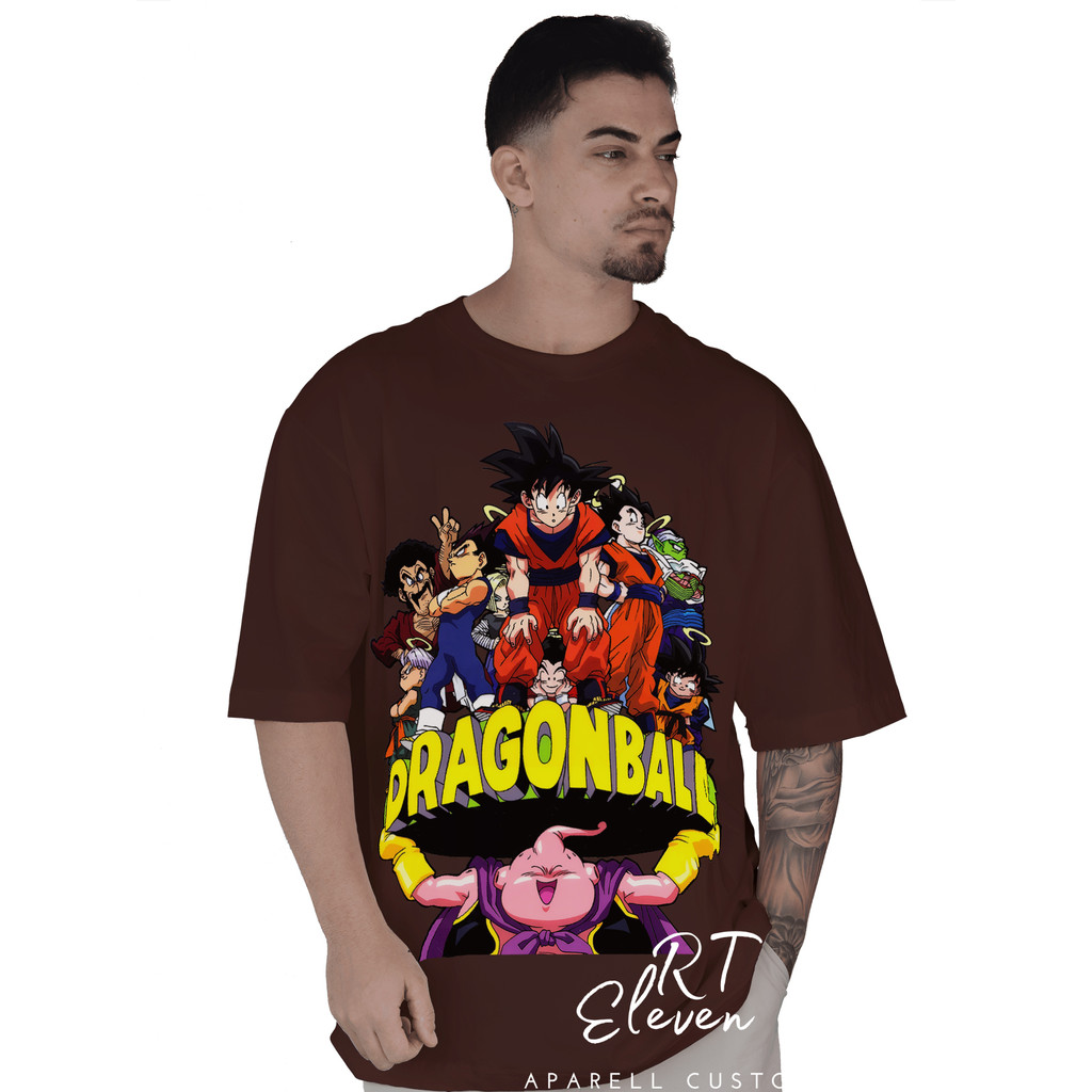 Camiseta Oversized Streetwear Personalizada Dragon Ball Z Masculina e feminina 100% Algodão Malha Premium