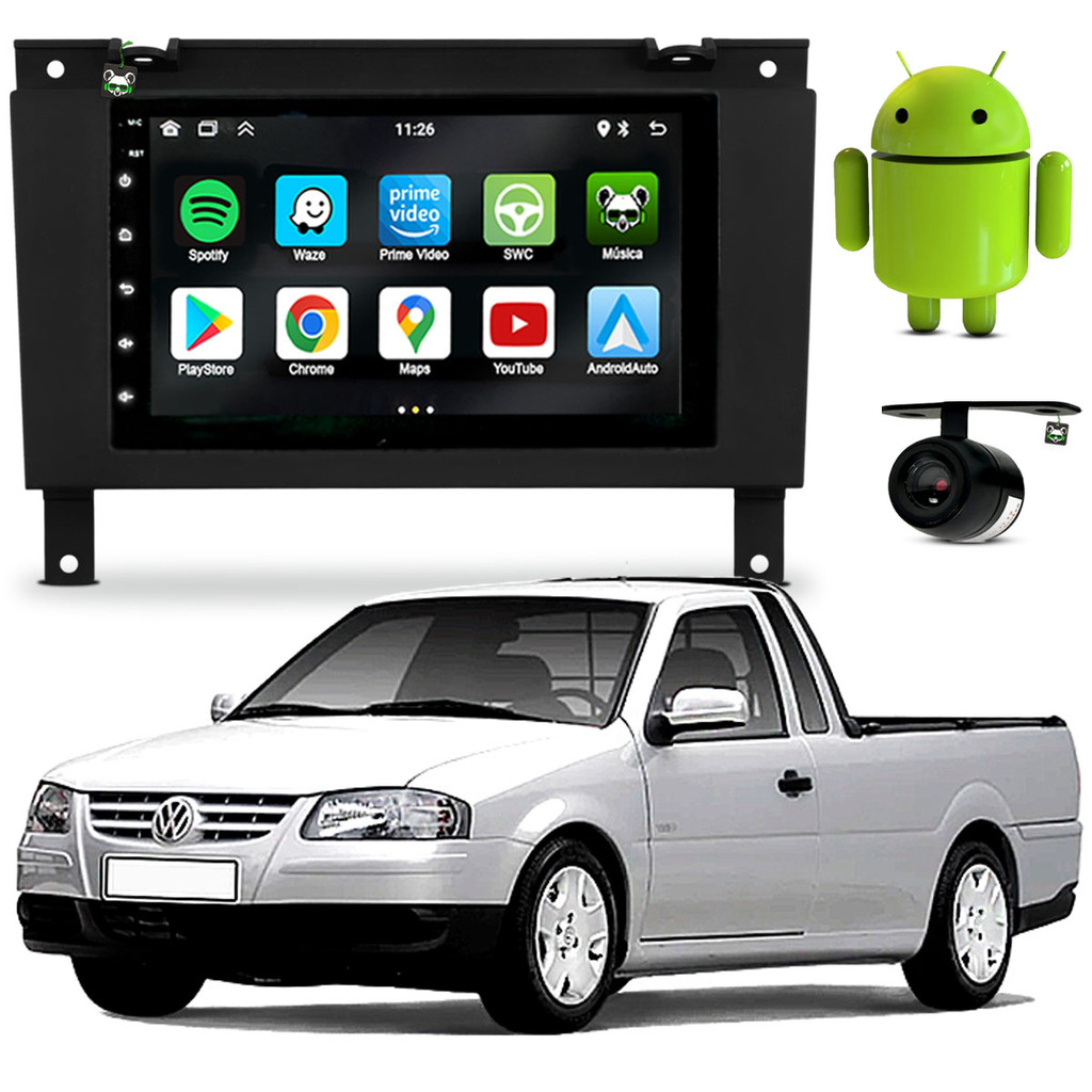 Kit Central Multimidia Android 7 Pol Saveiro G3 2000 2001 2002 2003 2004 2005 em Oferta na Shopee