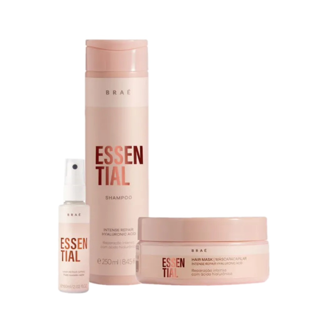 Kit Braé Essential Trio Máscara P Mini Leave-in (3 produtos) em Oferta na Shopee
