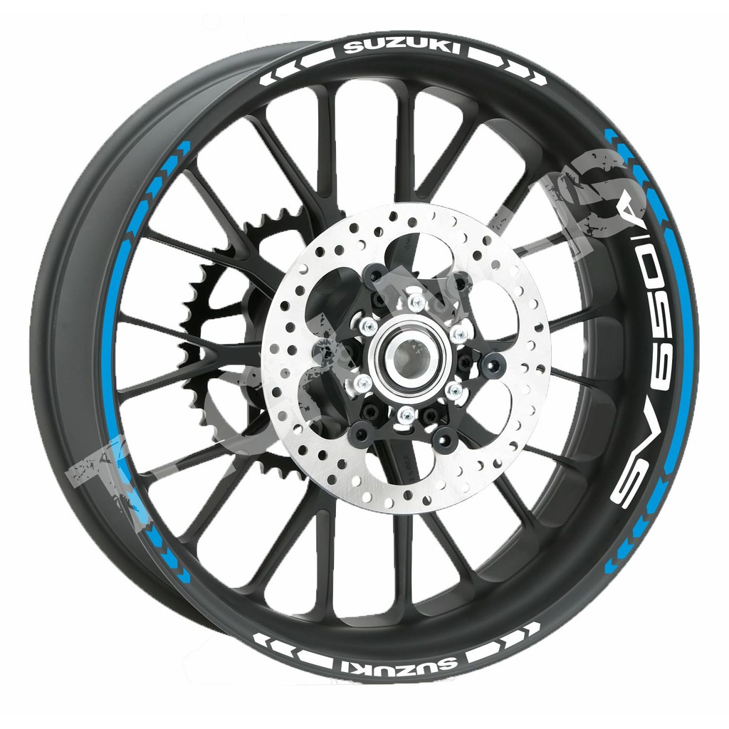 Par de Adesivos Refletivo De Rodas Frisos Moto Suzuki Sv650 A sv 650a