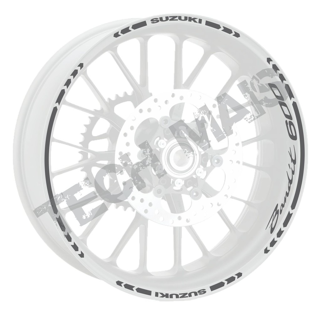 Kit Adesivo Refletivo De Rodas Friso Moto Suzuki Bandit 600 refletivo
