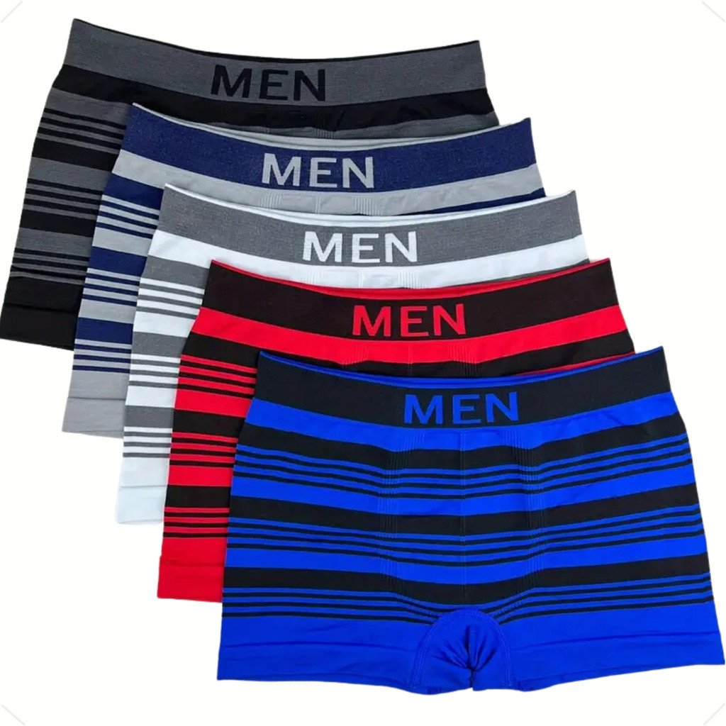 Kit 5 Cueca Boxer Masculina Sem Costura Microfibra Premium Kit 5 e 3 Cuecas em Oferta na Shopee
