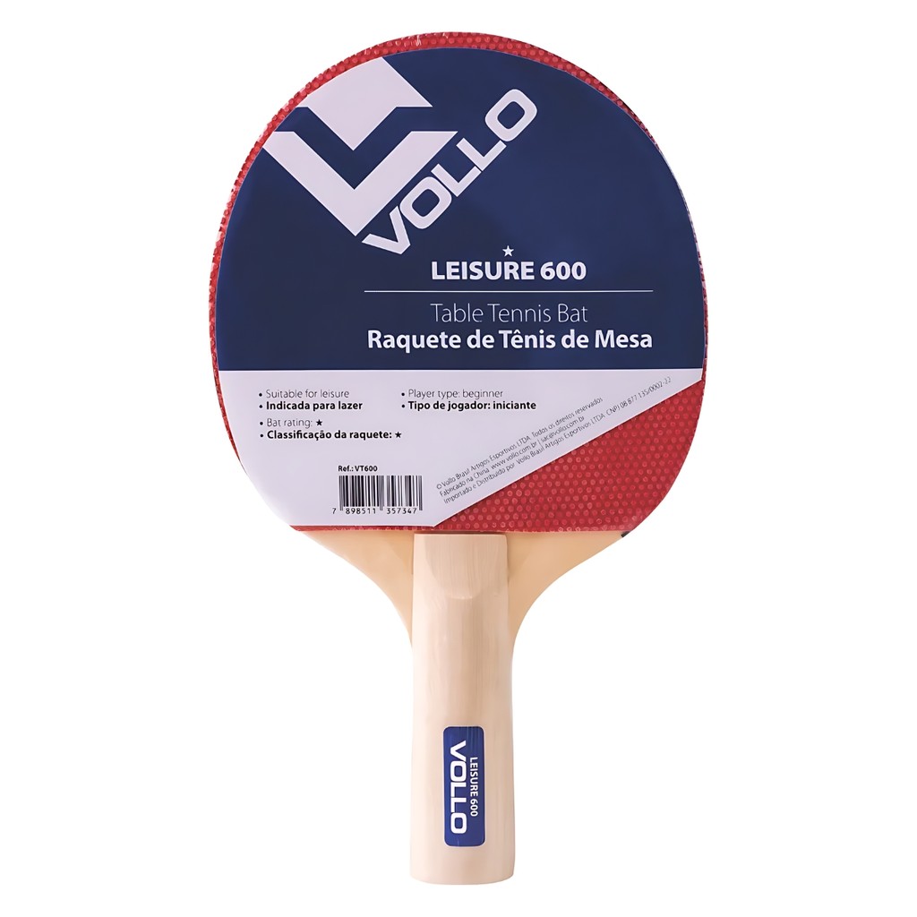 Raquete de Ping Pong Tenis de Mesa Vollo Leisure 600