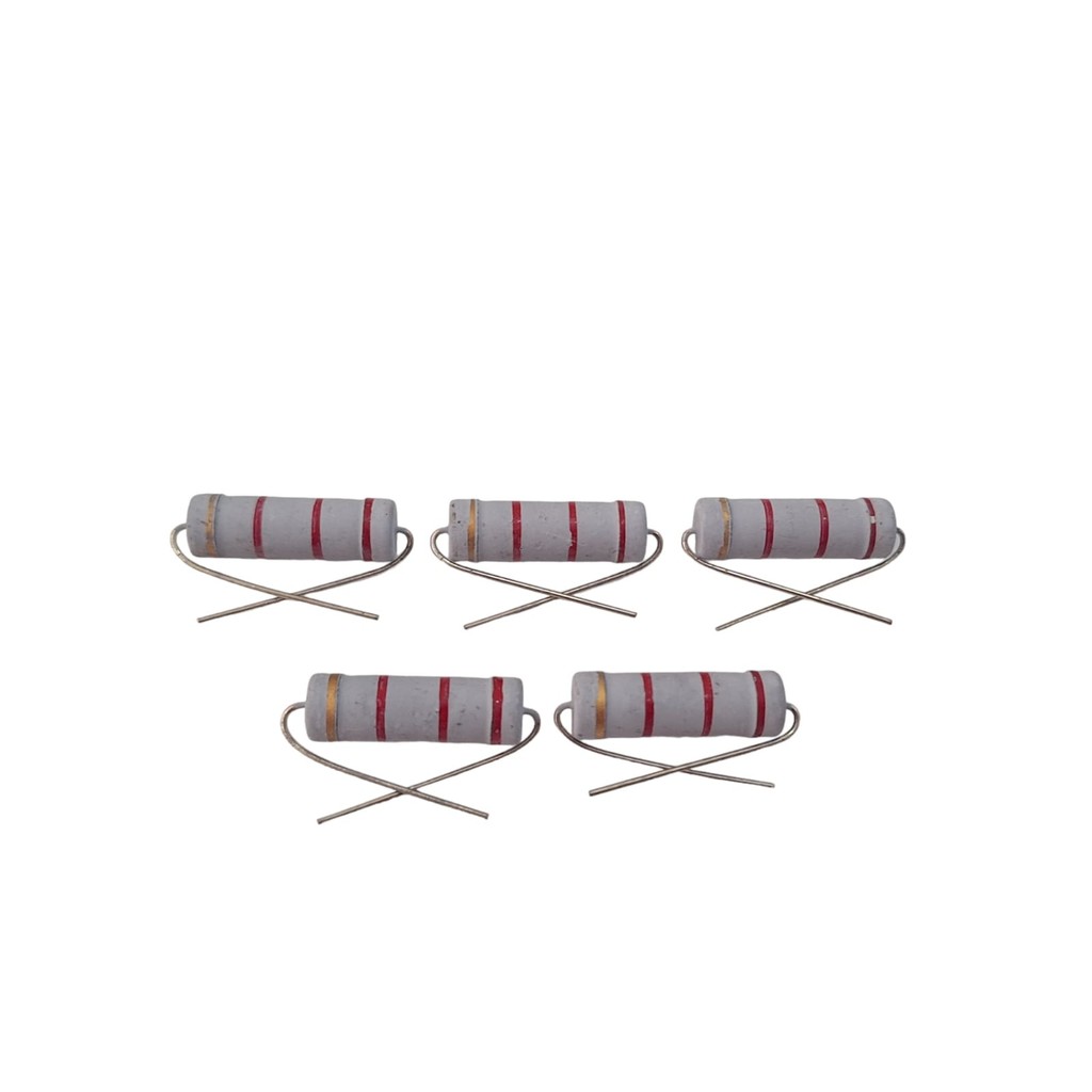 05 Resitor de Potência 2K2 5W 5% Filme de Carbono