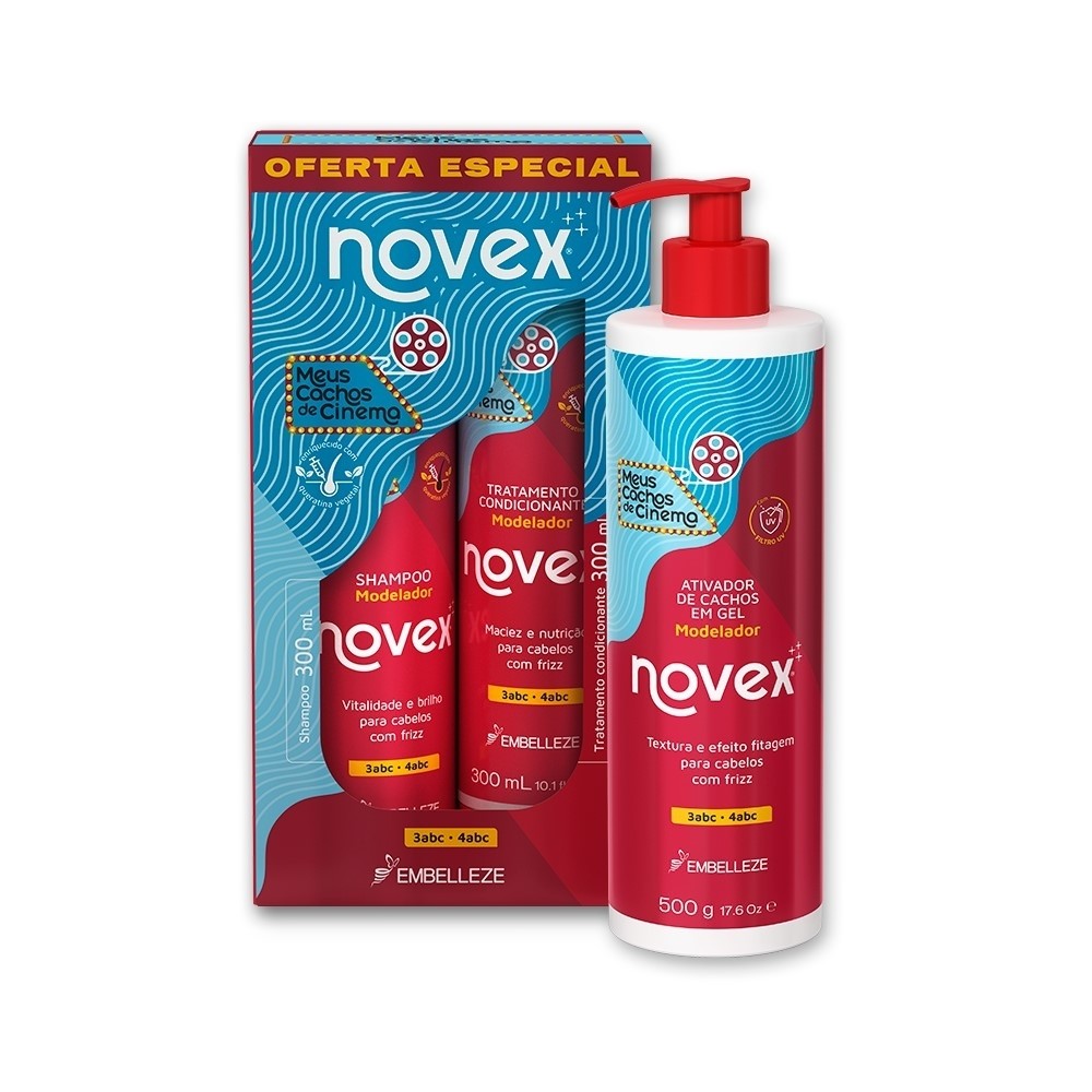 Kit Novex Cachos de Cinema Uso Dia a Dia em Oferta na Shopee