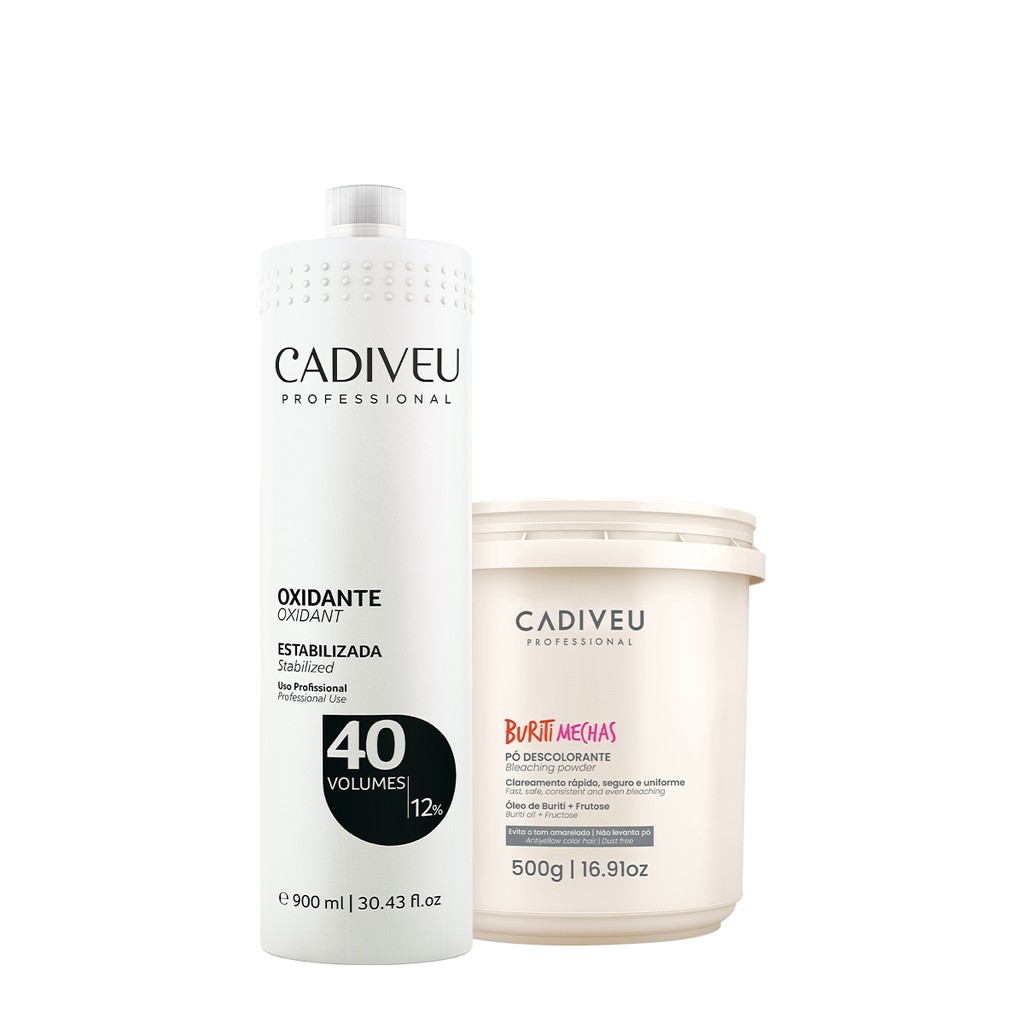 Kit Cadiveu Oxidante 40 Volumes e Pó Descolorante  (2 produtos)