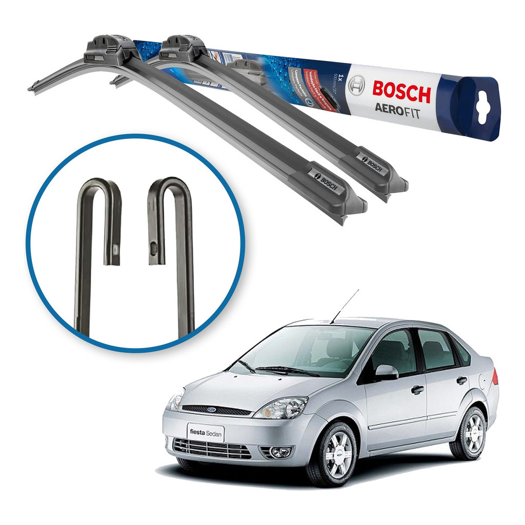 Palheta Limpador Parabrisa Original Bosch Ford Fiesta Sedan 2004 A 2010 em Oferta na Shopee