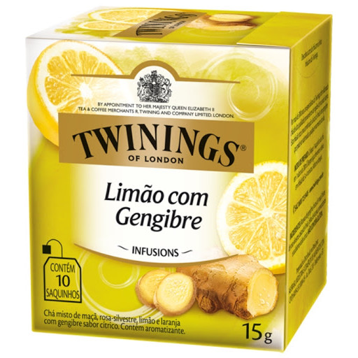 TWININGS OF LONDON SABOR LIMÃO COM GENGIBRE 15G 10 SAQUINHOS