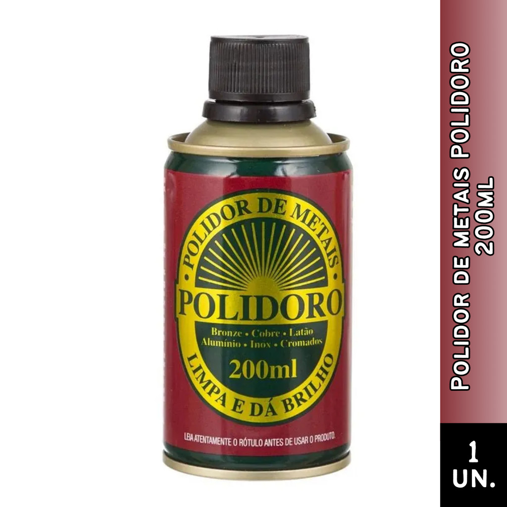 Detalhes do Polidoro Bronze Cobre e Latão Polidor de Metais 240g