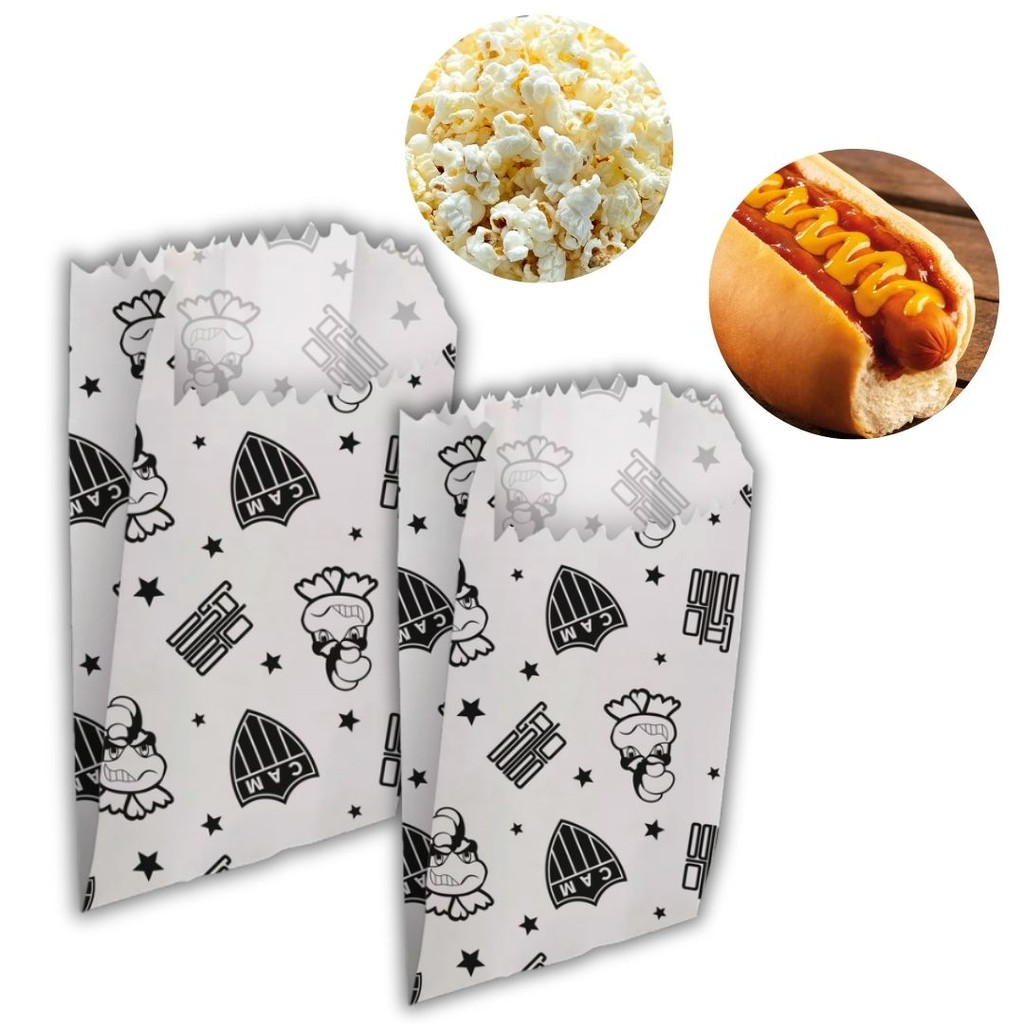 50 SACO DE PIPOCA HOT DOG ATLETICO MINEIRO Regina