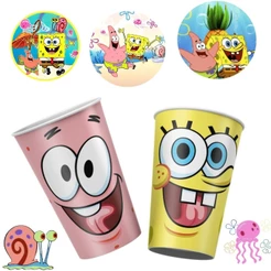 8~40 COPO PAPEL FESTA BOB ESPONJA 180ML REGINA (CHOCO)