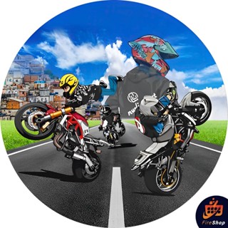 Capa Painel 50x50Cm Tema GRAU MOTO WHEELING 244 MANOBRAS - Tecido Sublimado C/ elástico em Oferta na Shopee