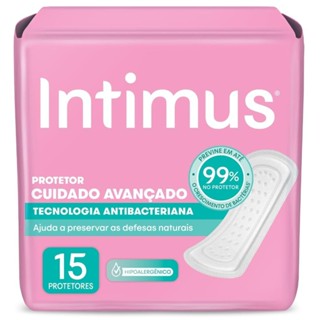 Protetor Diário Intimus Cuidado Avançado Antibacteriana 15Un em Oferta na Shopee