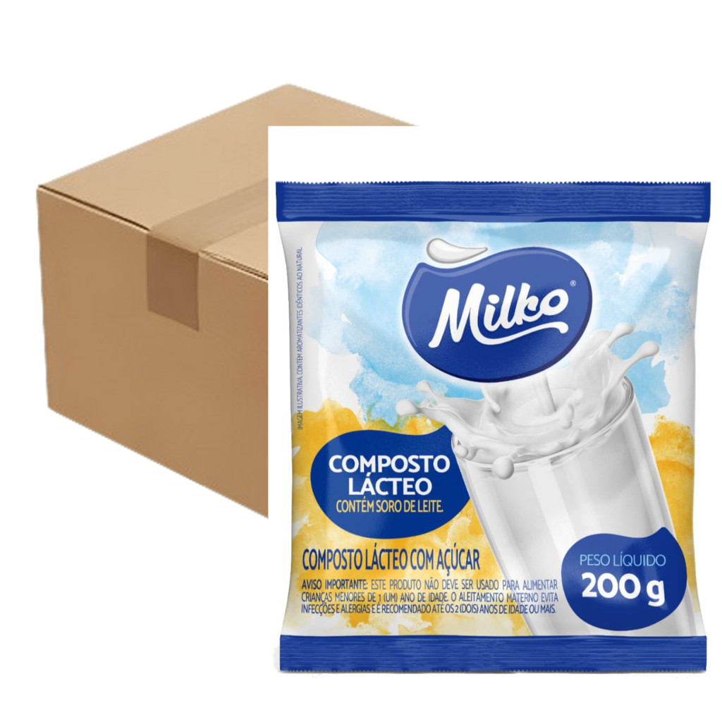 Kit 10 Leite Tipo Composto Lácteo Milko 200gr