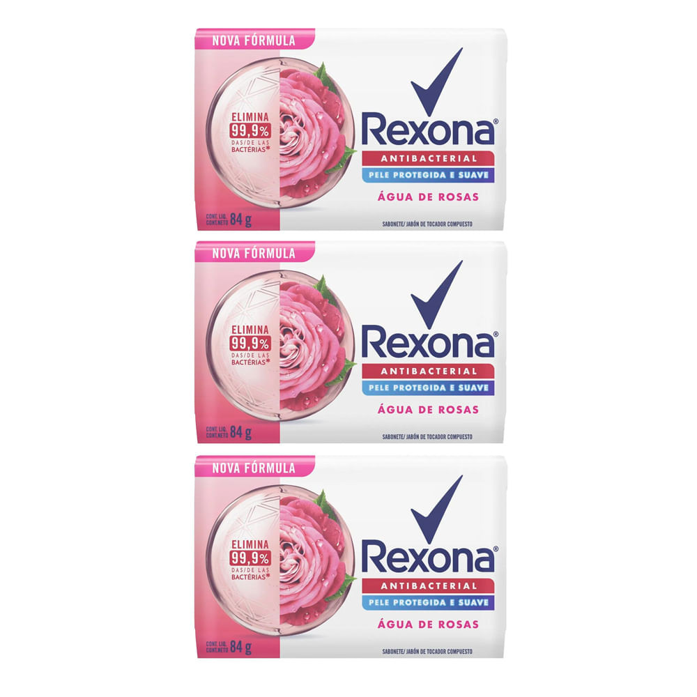 Kit 3 Sabonete em Barra Rexona Orchid Fresh 84g - Beauty