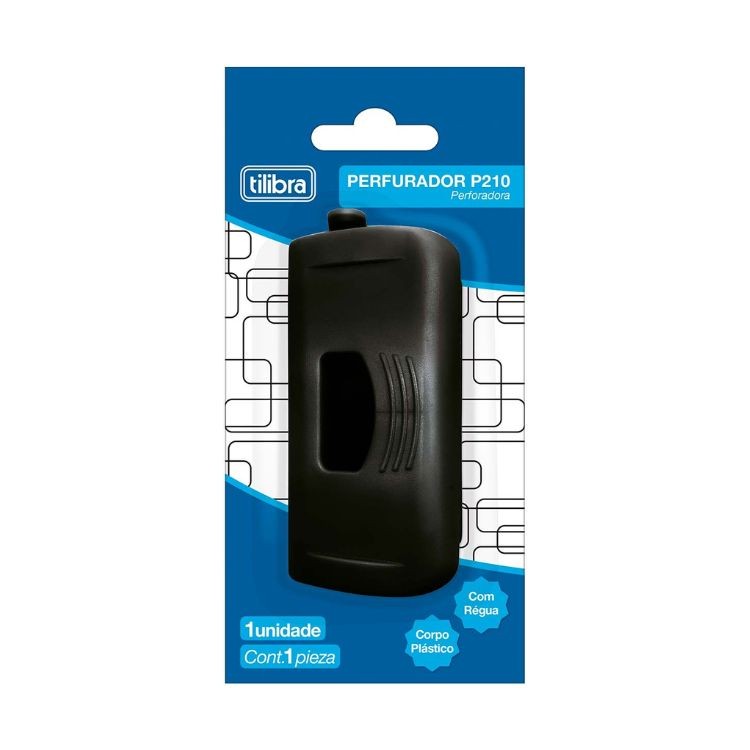 Perfurador 2 Furos para 10 Folhas P210 Preto 353809 TILIBRA