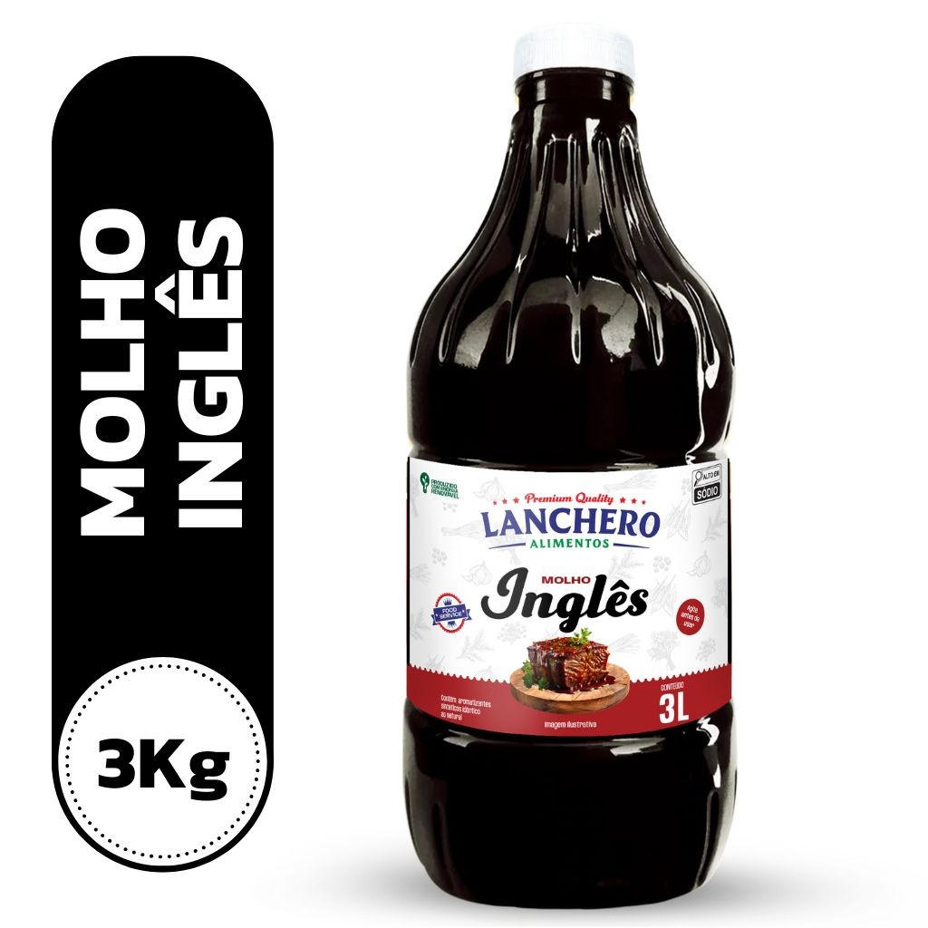 Molho Inglês Tradicional Lanchero 3kg PET Profissional para Temperos Carnes e Receitas em Oferta na Shopee