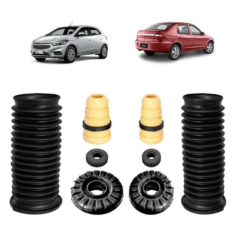 4 Kits de Batente, Coxim e Suspensão Completa - Onix / Novo Prisma - 2012 a 2019