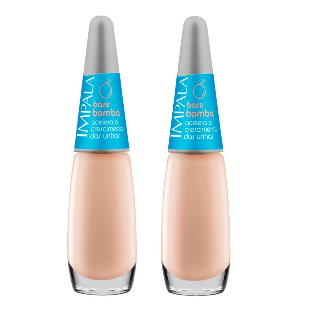 Kit 2 Base Bomba para Unha Impala Acelera o Crescimento com 7,5ml - Beauty