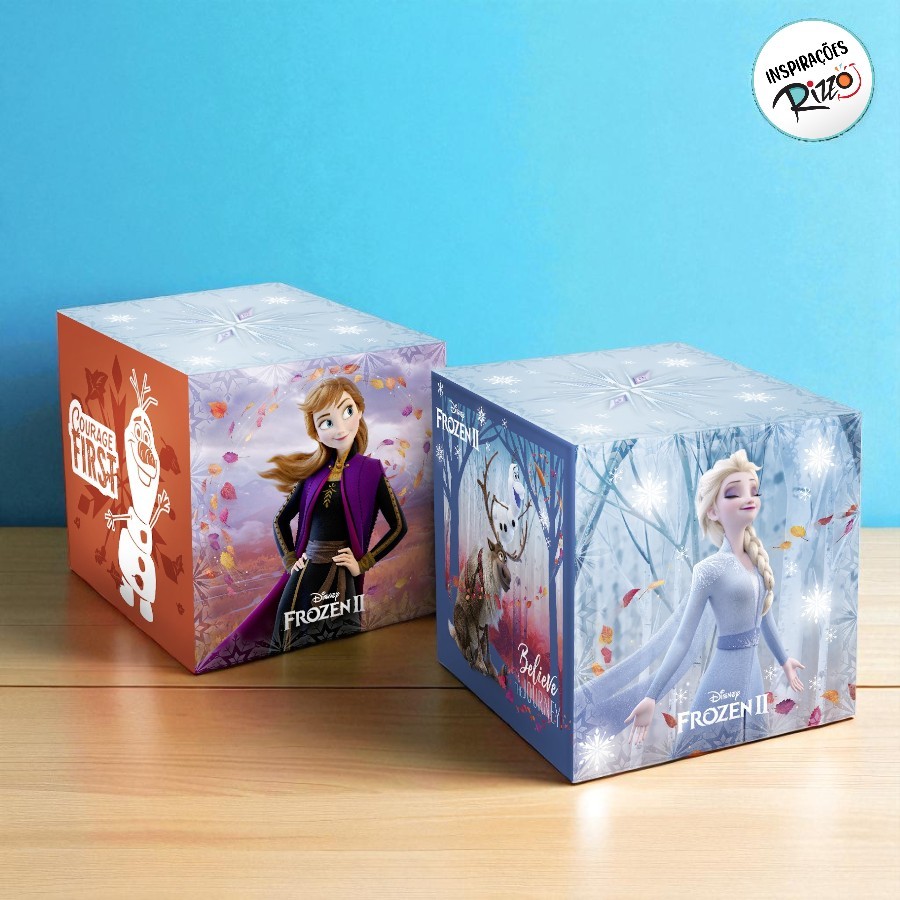 Cubo Decorativo - Frozen - 3 unidades - Disney Original - Rizzo em Oferta na Shopee