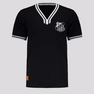Camisa Santos Vintage Preta em Oferta na Shopee
