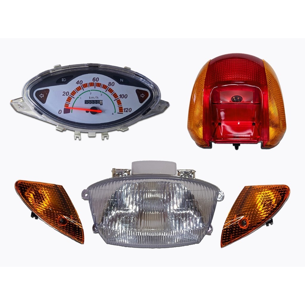 Farol Completo Bloco Optico Par Piscas Dianteiro Lanterna Traseira Painel Completo Biz 100 1998 1999 2000 2001 em Oferta na Shopee