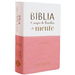 Bíblia Campo de Batalha da Mente | NVA | Letra Normal | Capa Luxo Branco e Rosa em Oferta na Shopee