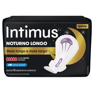 Absorvente Intimus Noturno Longo 10 un em Oferta na Shopee