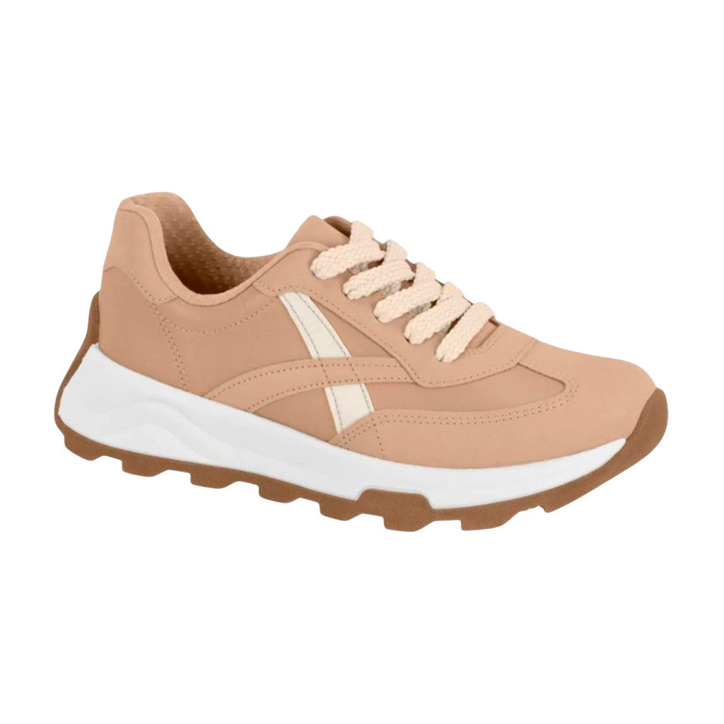 Tênis Feminino Casual com Sola Tratorada e Design Moderno