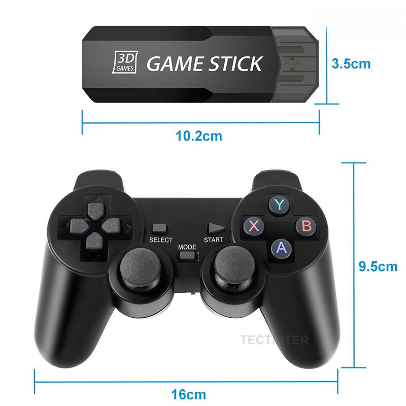 Controlador de videogame 2-4KGD10 64GB 37000 jogos + 2 controladores em estoque!Jogos retrô Psp PS1 e GBA