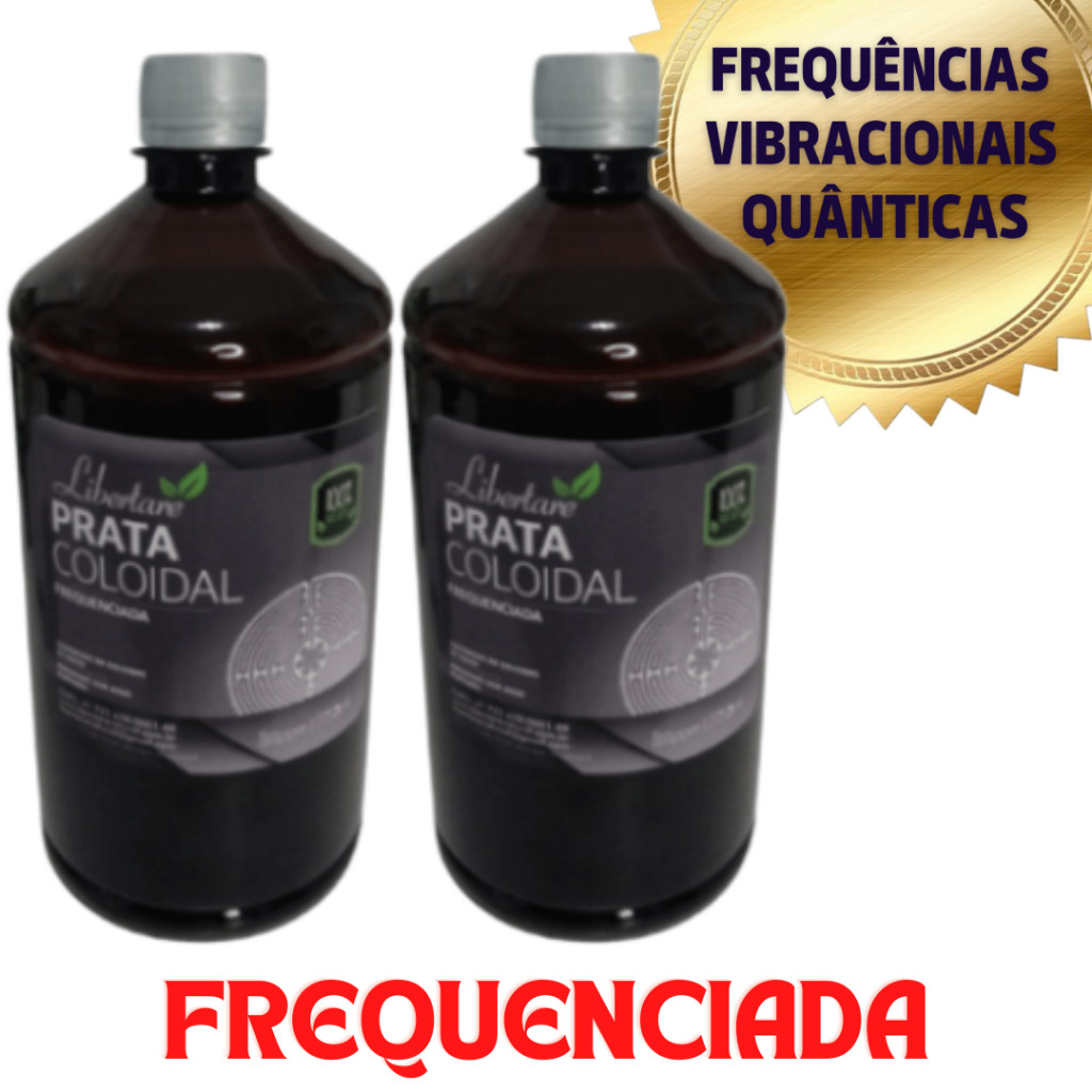 Kit 2 Prata Coloidal Frequenciada Libertare - 1 Litro cada - 40ppm