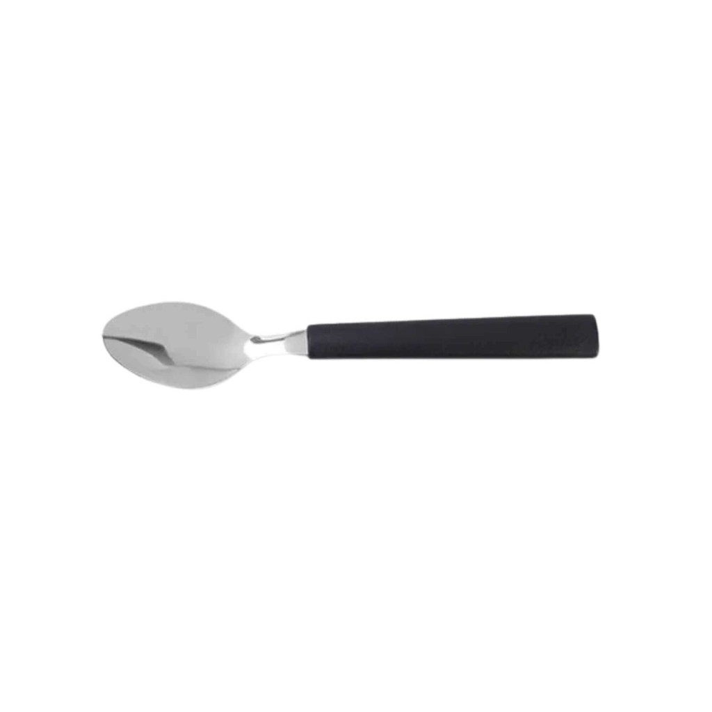 Colher de Sobremesa Aço Inoxidável Cabo em Polipropileno Preto Linha Riviera Brinox - 6029/010