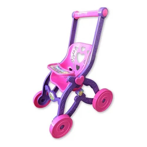 Carrinho de Boneca Florzinha Brinquemix Infantil Rosa