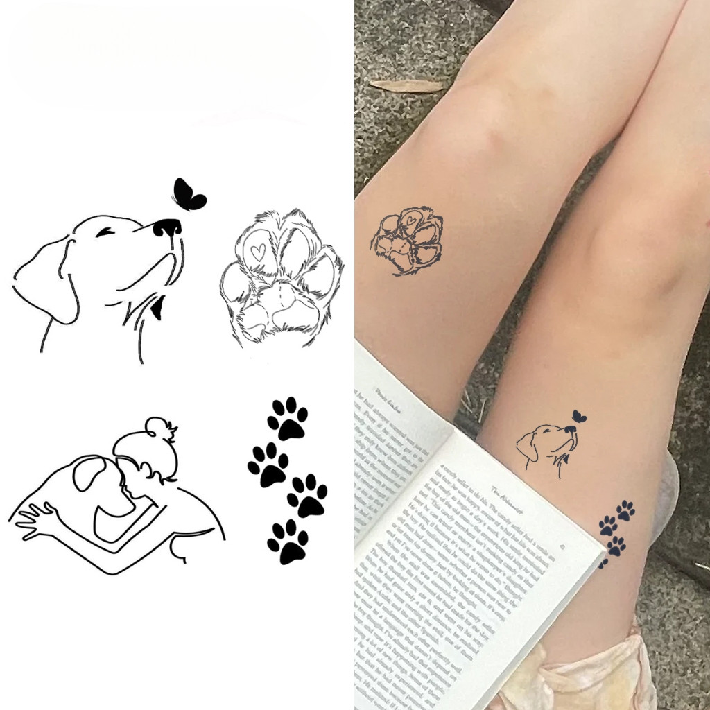 Tatuagem Temporária de Cachorro, NOVA Tecnologia Mágica, Impermeável e Duradoura por 2 Semanas, Tatuagem Semipermanente,