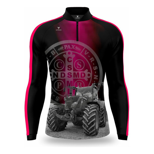 Camisa Agro Proteção Solar Uv50 Matreiro São Bento Pink