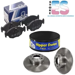 Kit Disco Freio Sólido JG Pastilha CELTA 1.0 00/09 CLASSIC 02/09 CORSA 1.0 94/09 PRISMA 1.0 2007 a 2011