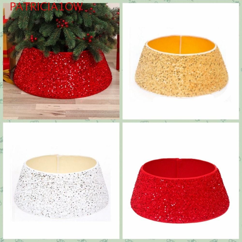 PATRICIA1OW Saias Para Árvore De Natal , Base Surround De Com Lantejoulas Retrô , Saia Redonda Brilhante