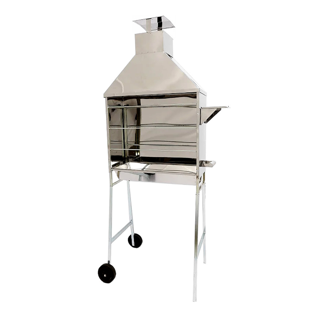 Churrasqueira móvel INOX 430 profissional espetinhos  - 60cm