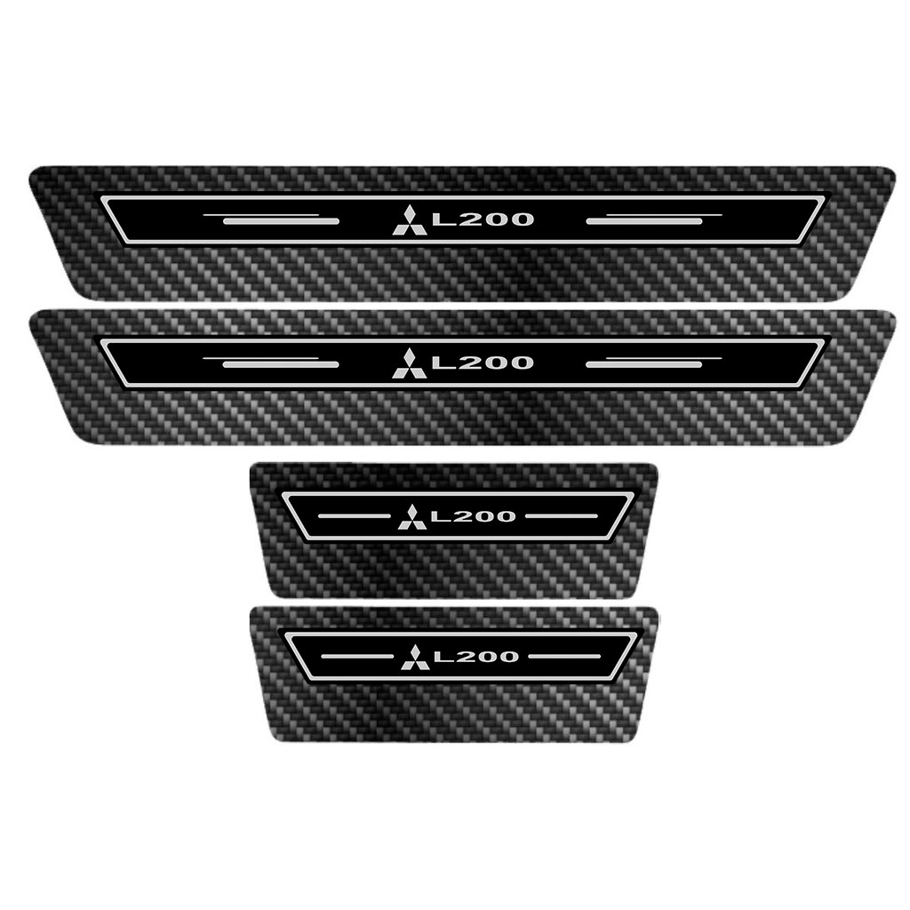 Soleira Porta Premium Preto Carbono L200 21 22 23 2024 2025
