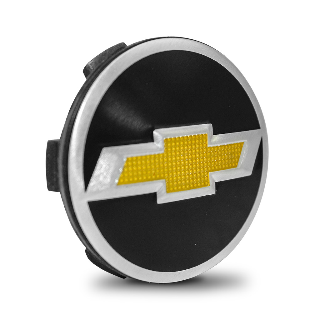 Calota Meio de Roda Emblema Binno 56mm Com Emblema GM Preto