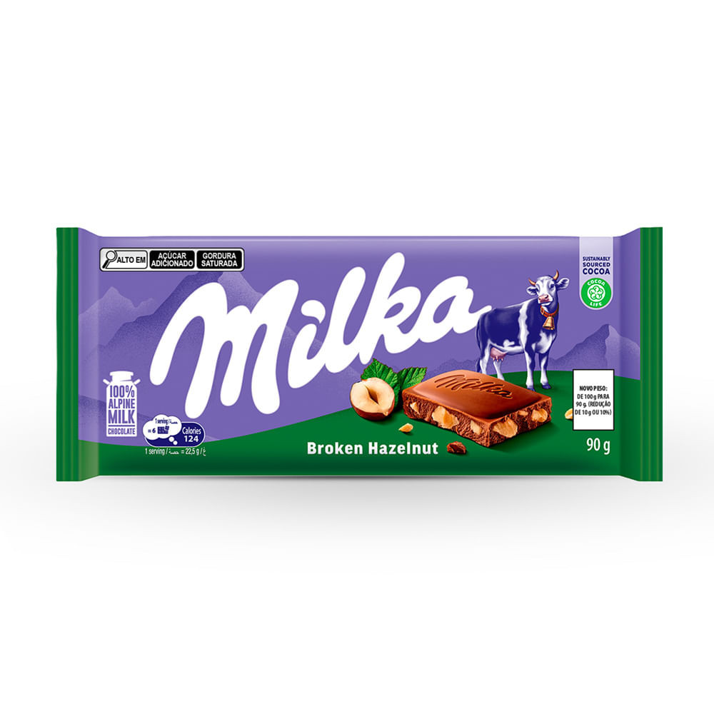 Chocolate Milka Avelã Broken Hazelnuts 90g - Food & Beverages