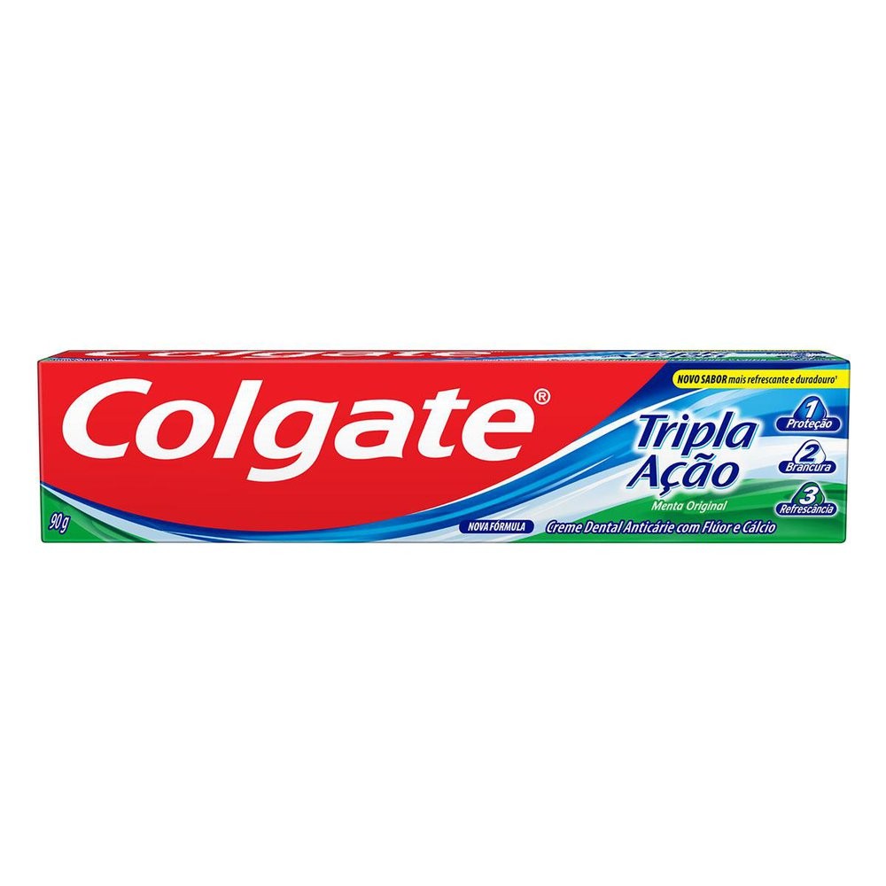 Creme Dental Colgate Tripla Ação Menta Original com 90g - Health